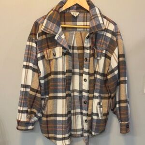 BiBi Plaid Shacket